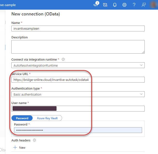 OData URL for ActiveCampaign with log on credentials